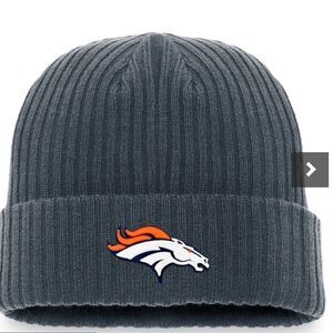 Denver Broncos Fanatics Branded Dark Shadow Cuffed Knit Hat - Charcoal/White NWT